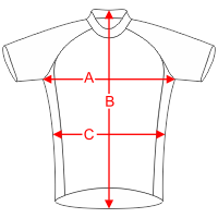 Abmaße Radtrikot Unisex